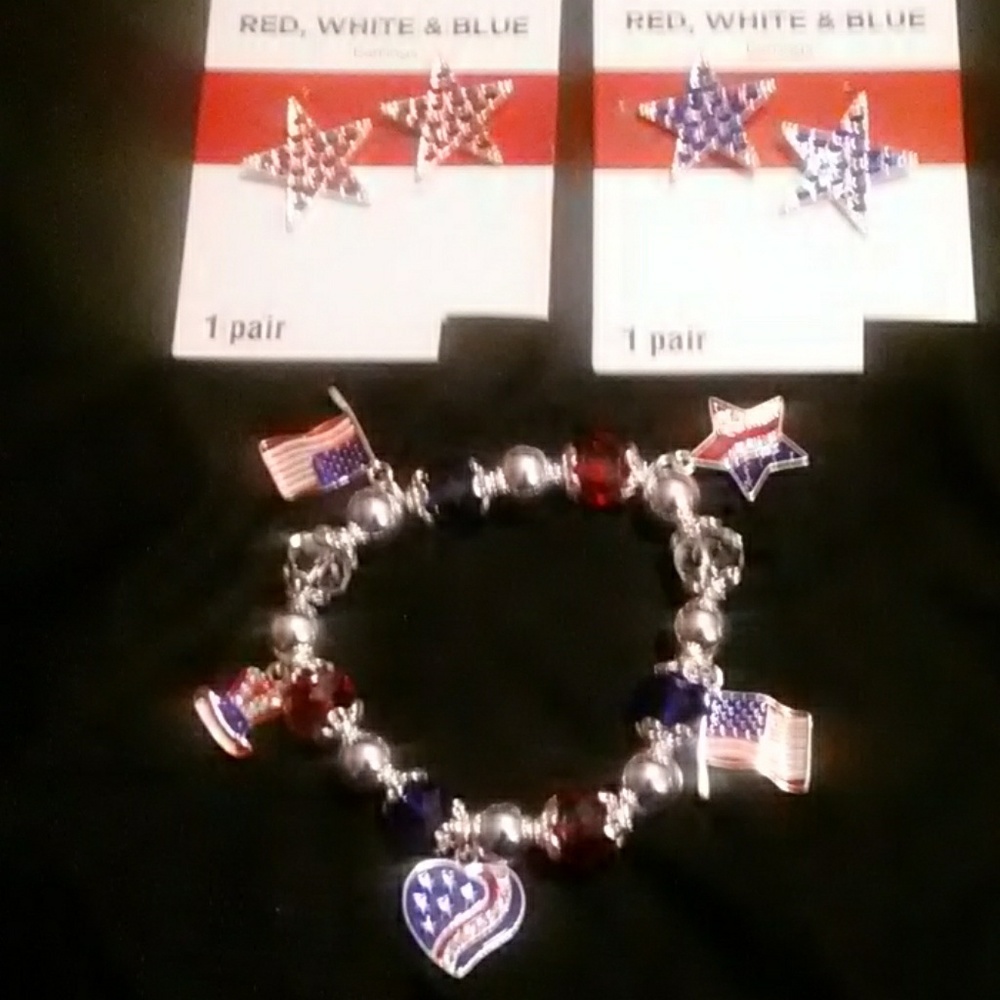 4th of July earrings